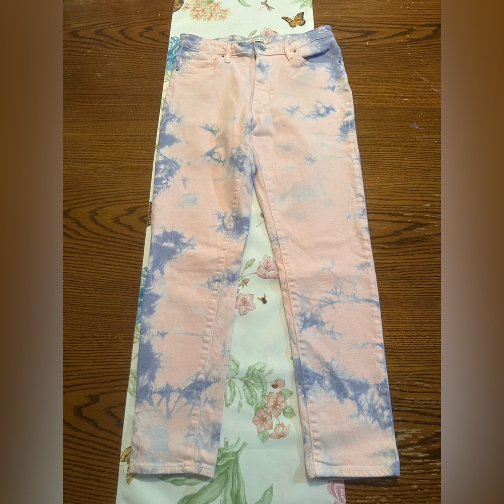 Levi's Pink and Purple Artistic Jeans